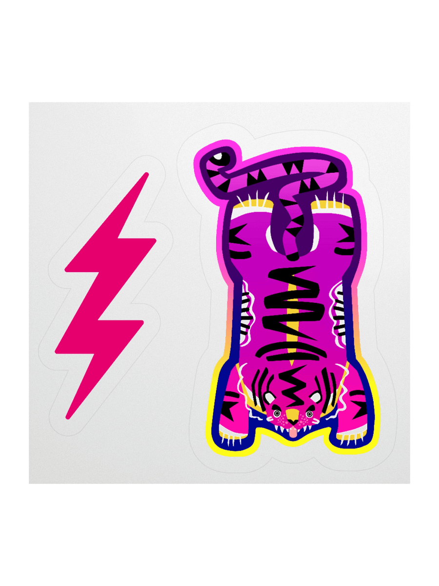 Pink Electric Tiger - Sticker product image (3)
