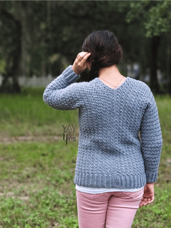 Textured Pullover - PDF Crochet Sweater Pattern & Video Tutorial product image (4)