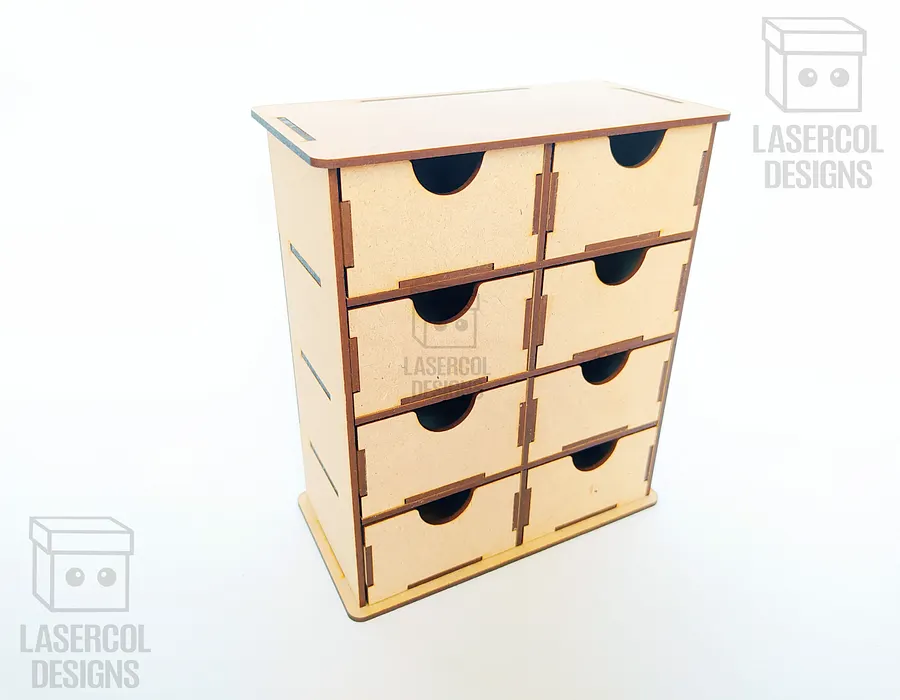 8 Drawers Desk Organizer - Laser Cut Files product image (2)