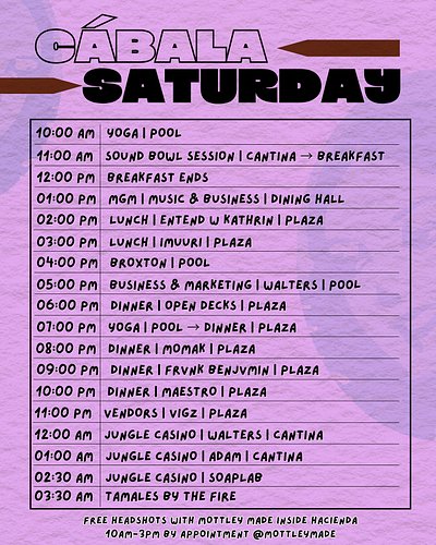 UPDATED LINEUP: CABALA 2025

See you at the ranch 🤠