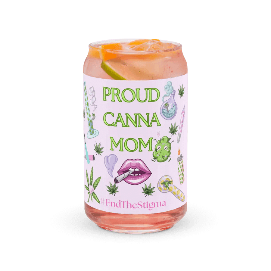 Proud Canna Mom Can-Shaped Glass product image (37)