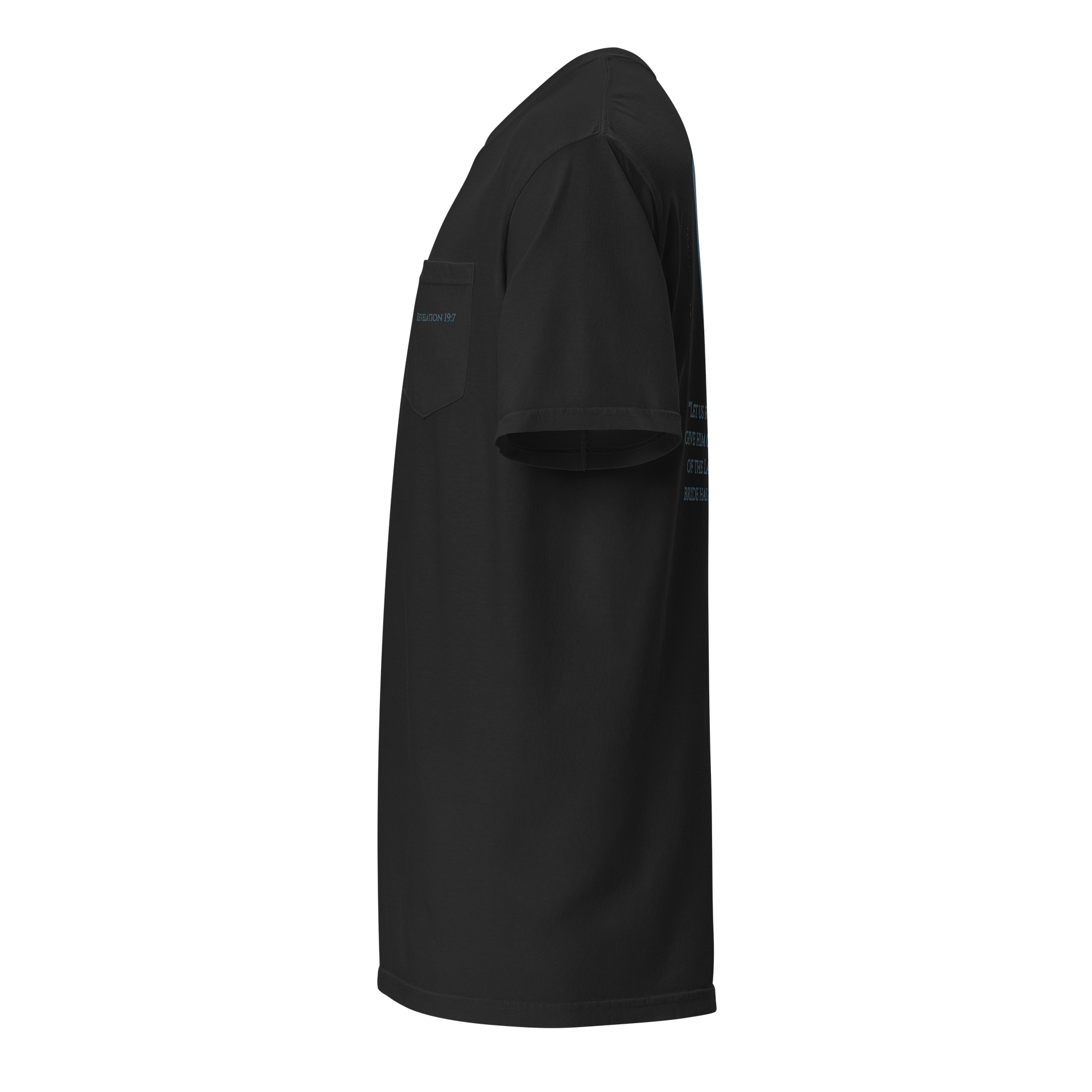 Rejoice in the Lamb Christian Pocket T-Shirt | Revelation 19:7 product image (15)