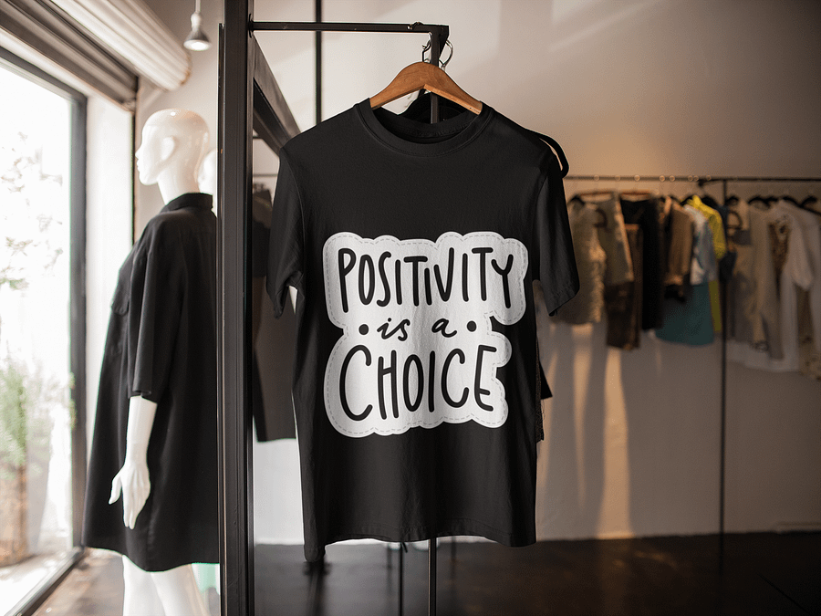Positivity Is A Choice Black Unisex T-Shirt product image (2)