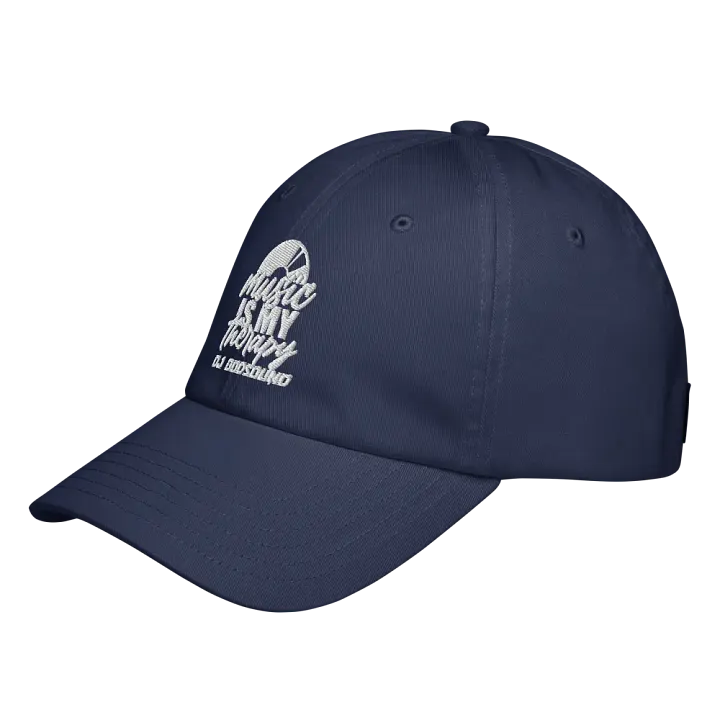 Stylish Under Armour® Dad Hat "Music Is My Therapy" Dad Cap in Navy Blue by DJ GodSOUND! product image (2)