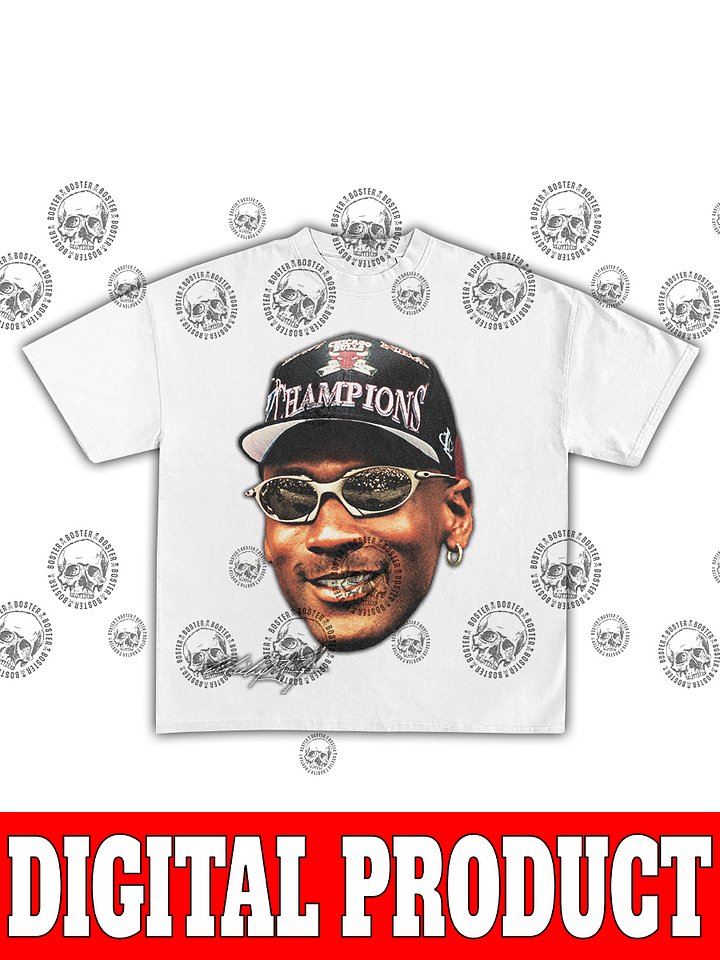 Michael Jordan "The G.O.A.T." Champions Vintage NBA Bootleg Graphic product image (2)