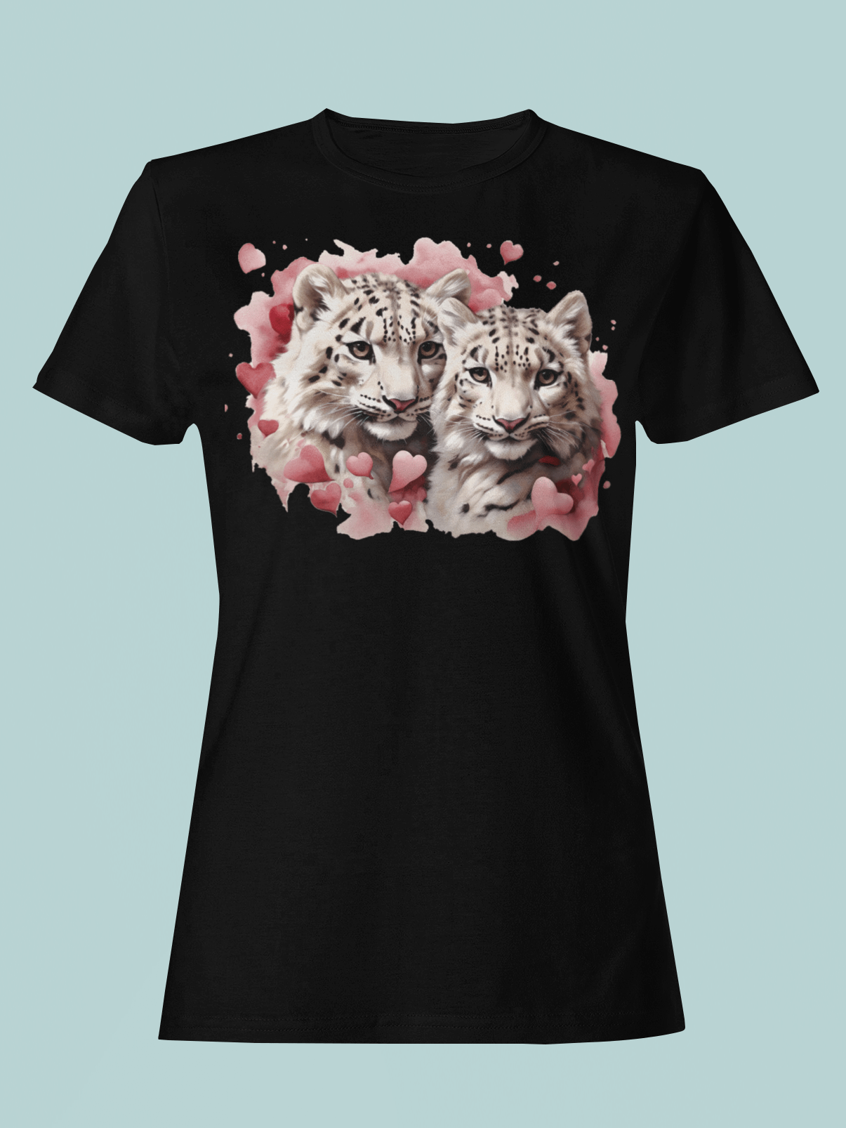 Snow Leopard Serenity Women's Fitted Tee product image (1)