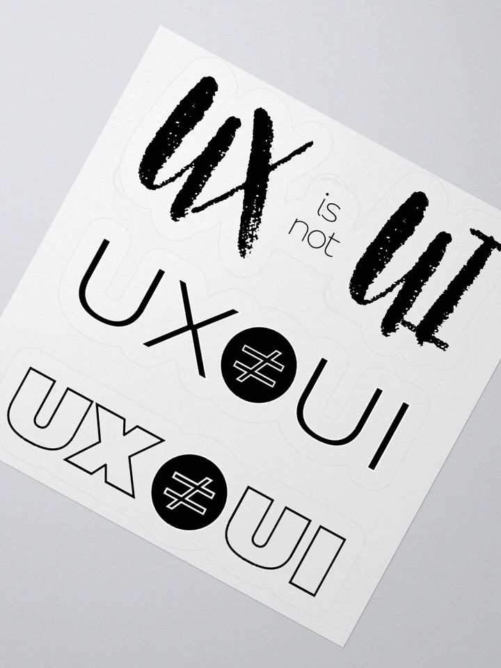 UX is not UI Custom Cut Vinyl Stickers product image (4)