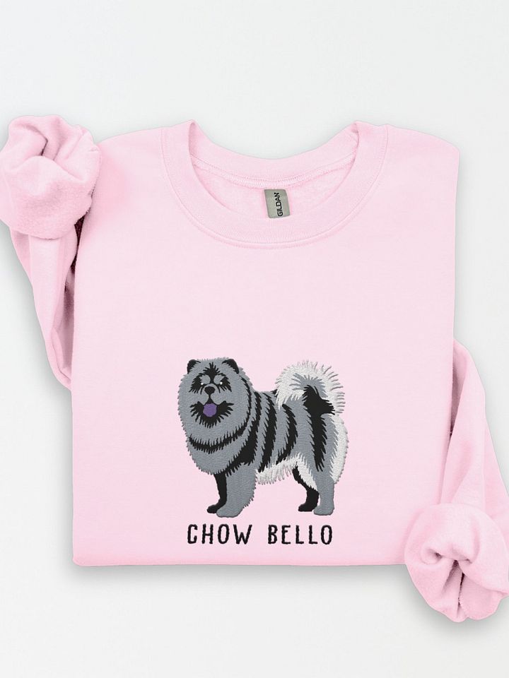 Chow Bello Sweatshirt(Embroidered) of a Chow Chow(Blue) product image (1)