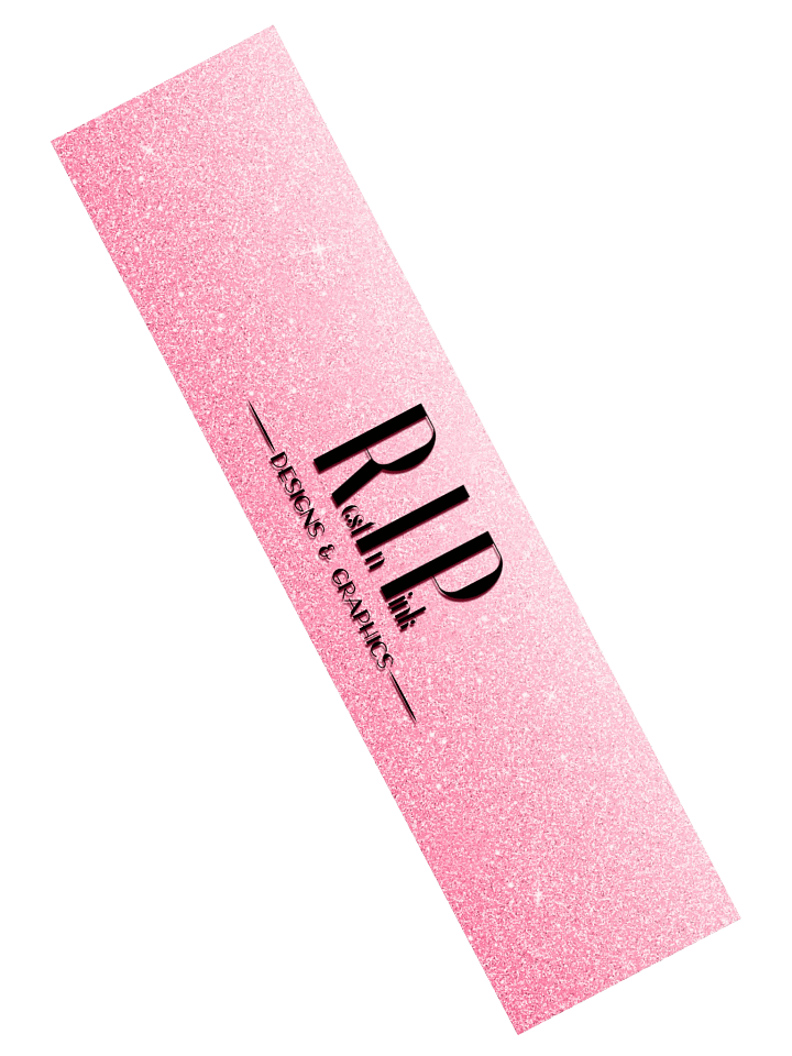 RIP Minimalist Light Glitter Logo Bumper Sticker product image (2)