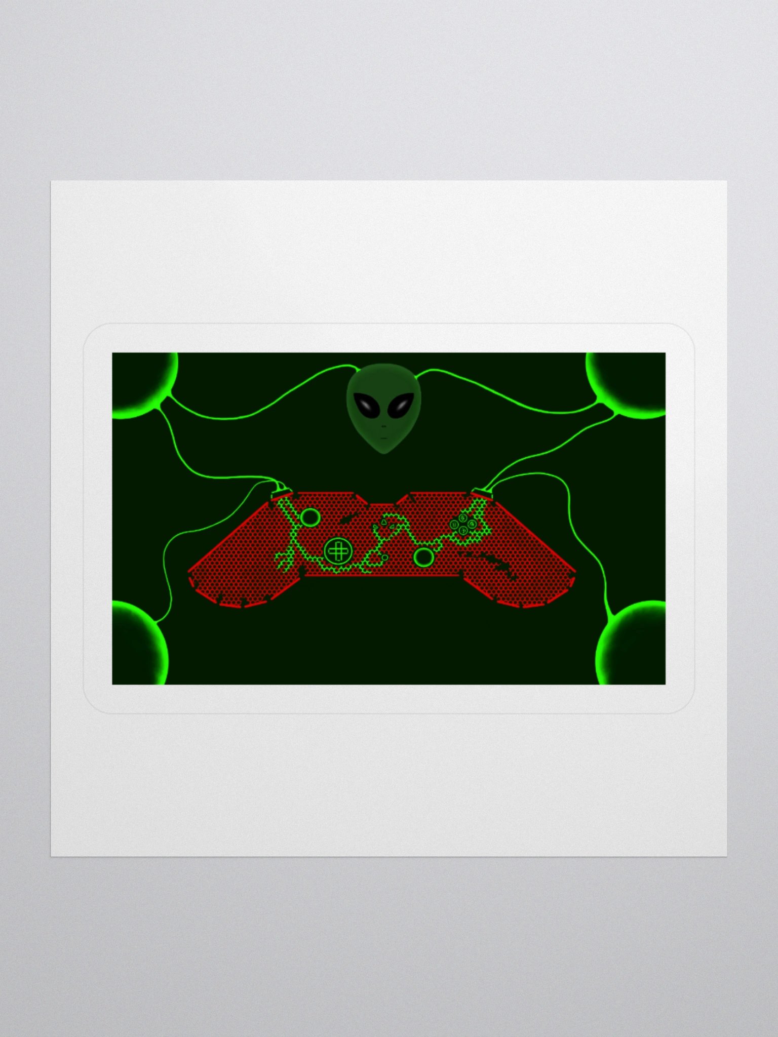Futuristic Gaming Controller Kiss Cut Stickers product image (4)