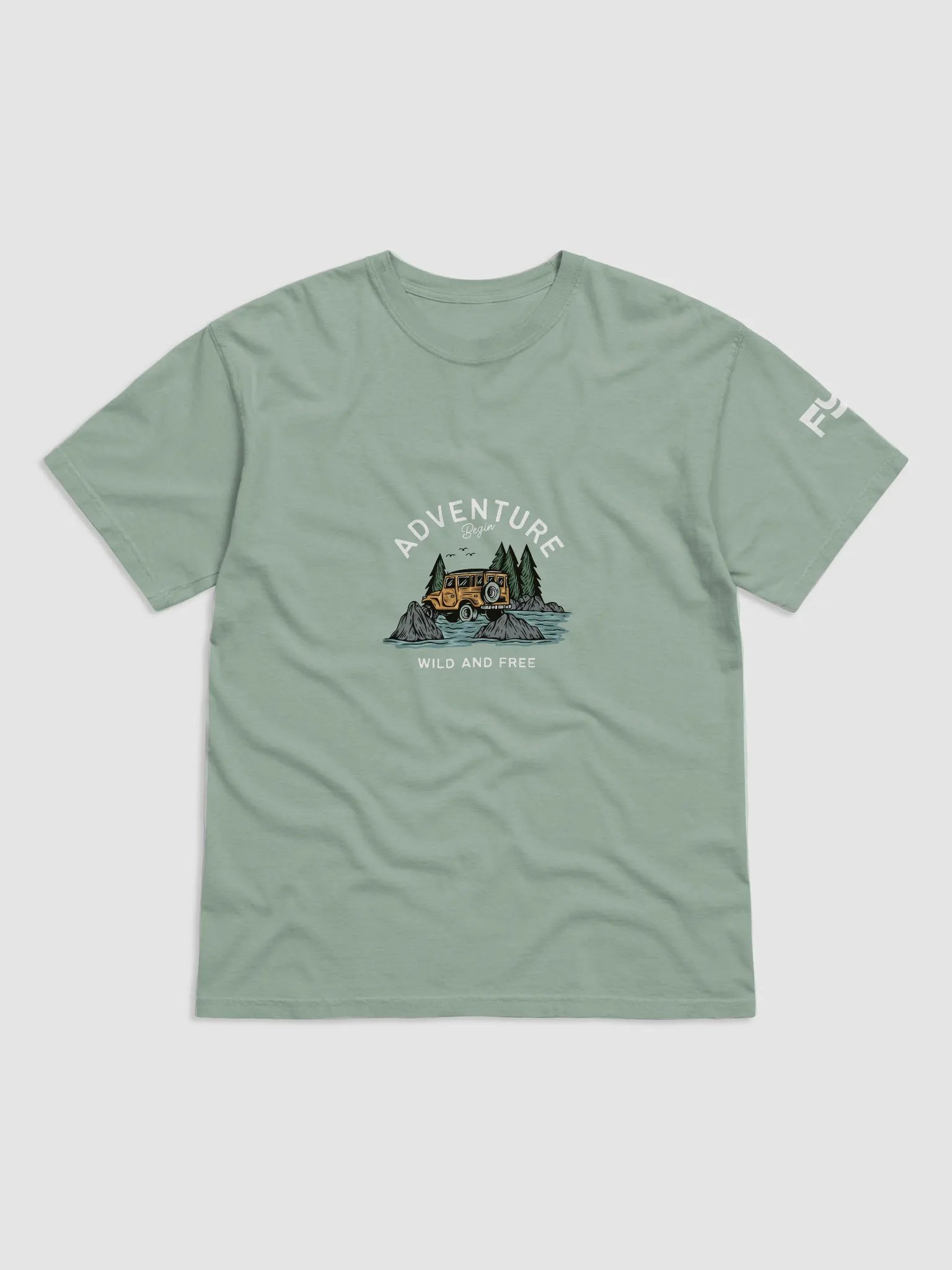 Wild and Free heavyweight garment cotton t-shirt product image (1)
