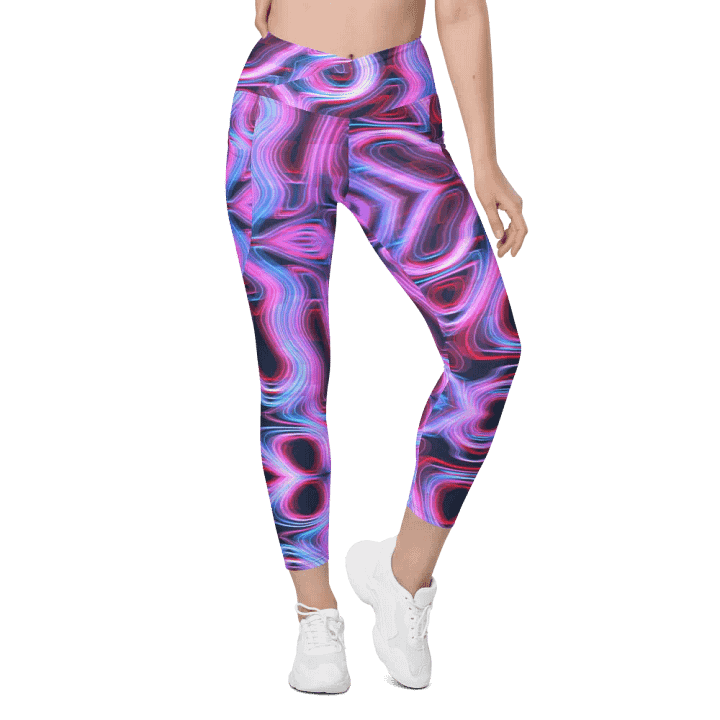 Psychedelic Wave All-Over Leggings with Pockets product image (1)