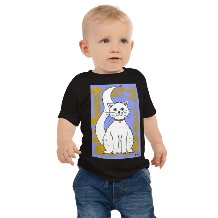 Cat (art by Dina R.) acrylic painting picture - Baby Jersey Short Sleeve Tee product image (1)