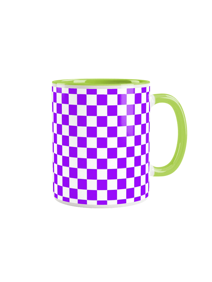 Checkered! Purple and White Checkers Mug product image (12)