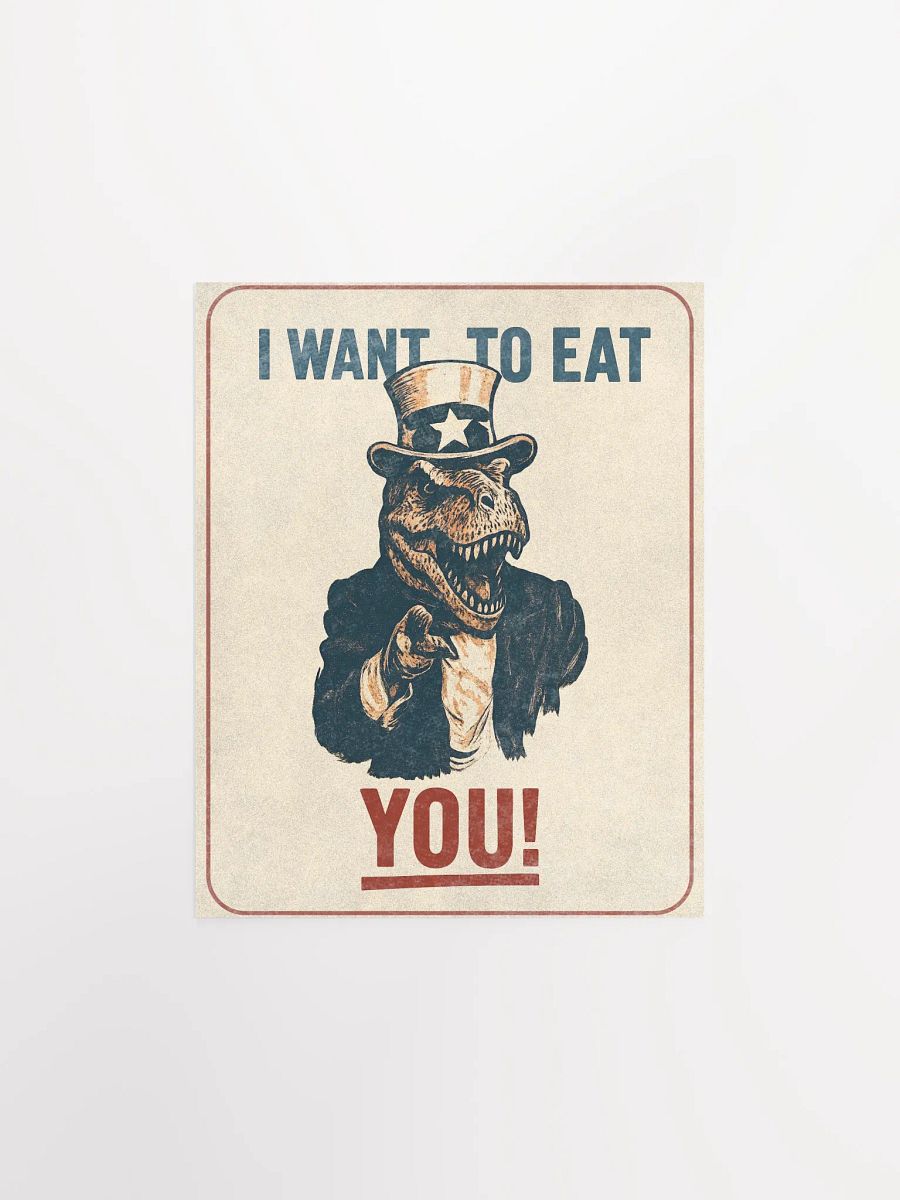 Uncle Sam T. Rex Poster Funny Dinosaur Poster Wall Art product image (2)