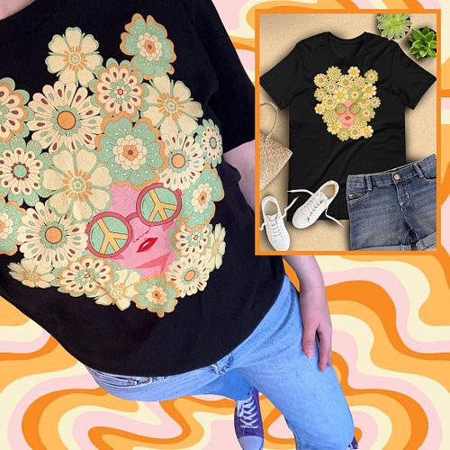 You can find my design Flowerhippie in my shop. Link in bio.

#70stshirt #70sdesign #70sprint #70sretro #70sstyle #70svibes #...
