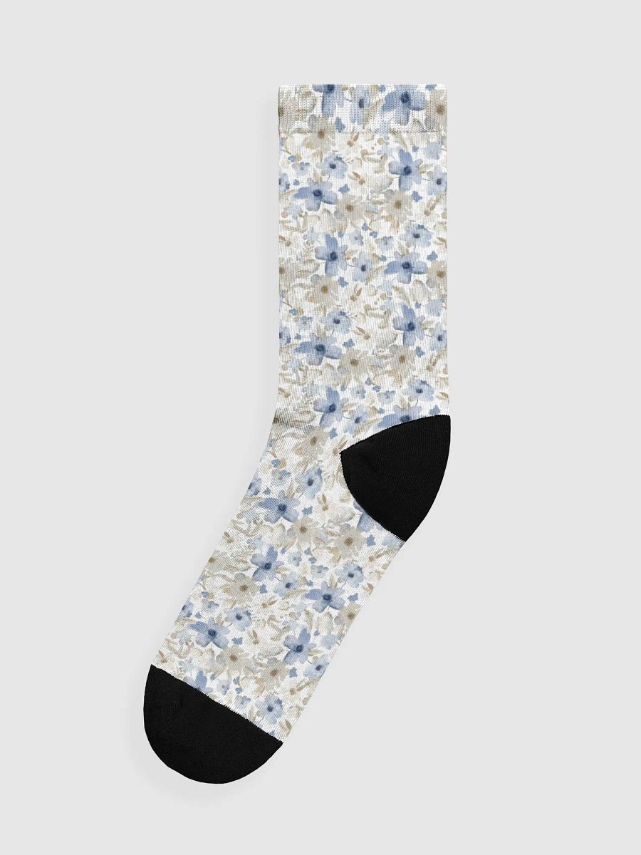 Blue Grey Flowers Socks product image (1)