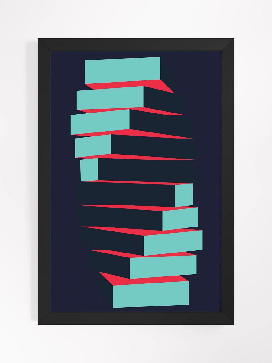 Teal Twist Framed Matte Poster product image (4)