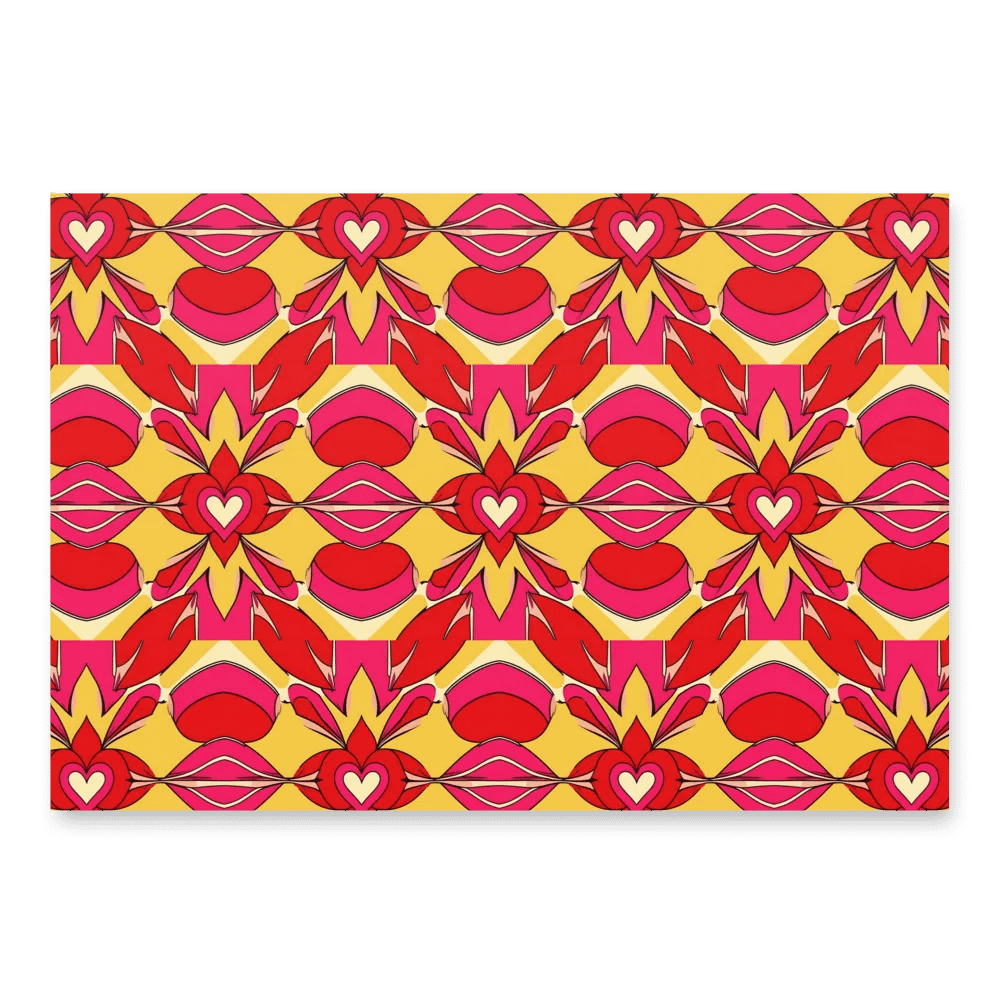 Valentine Vibrant Heart Symphony Wrapping Paper product image (3)