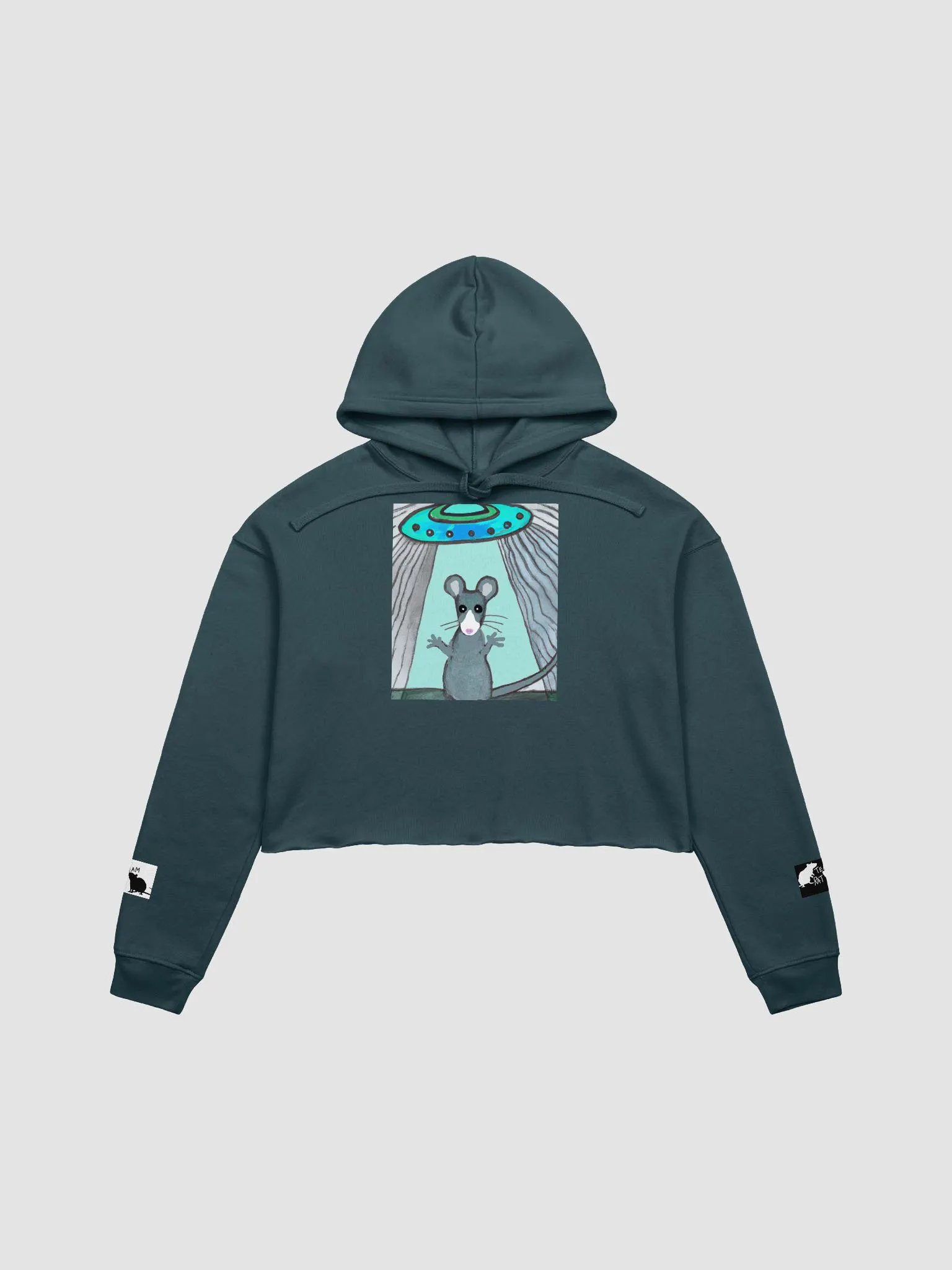 blue rat and UFO cropped hoody (branded) product image (4)