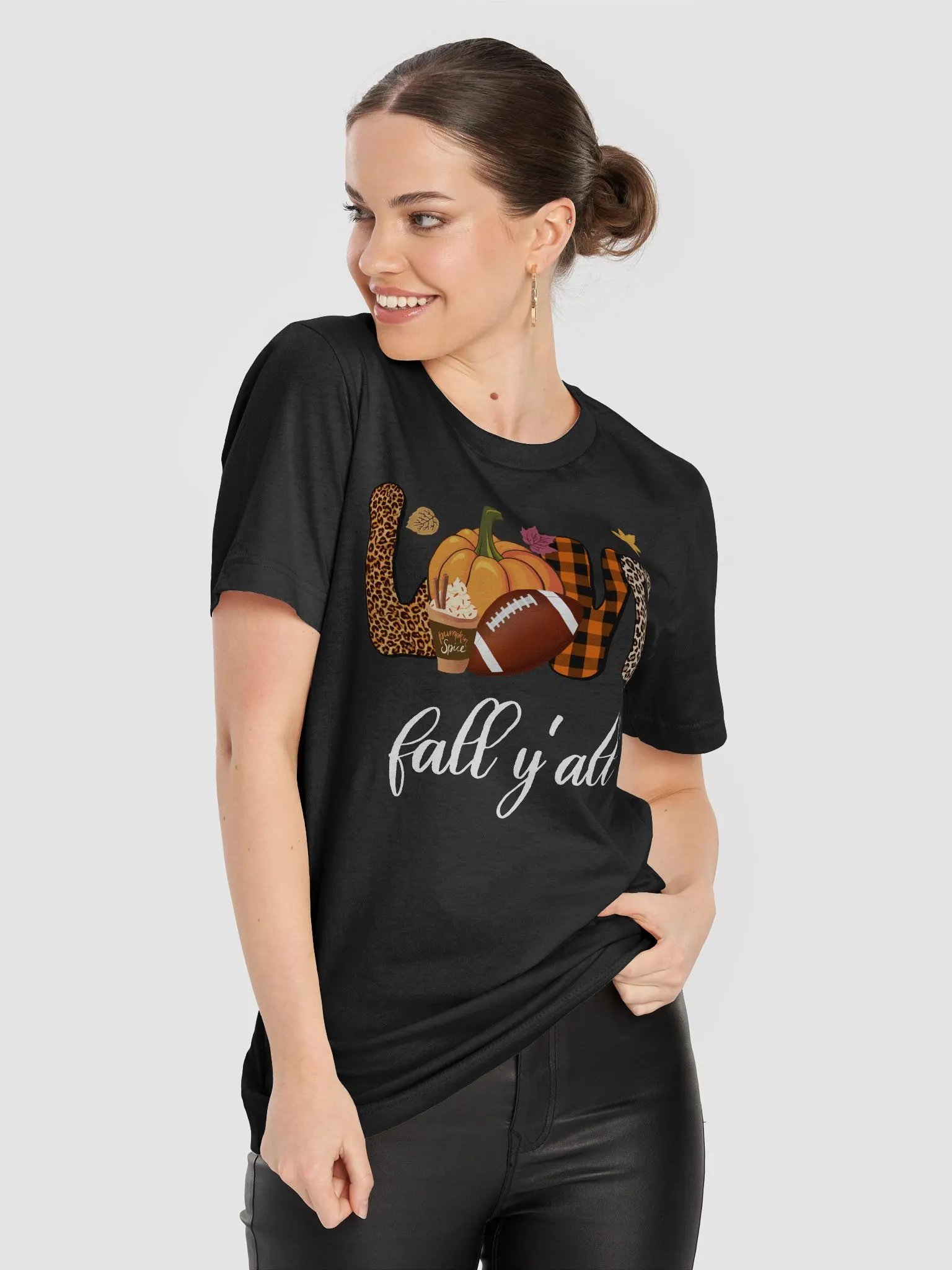 Love Fall Y'all Football Pumpkin Spice Unisex T-Shirt product image (9)