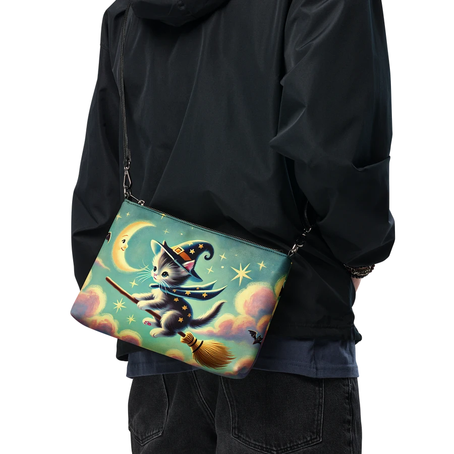 Kitten Witch on Broomstick Crossbody Bag - Halloween Purse product image (19)