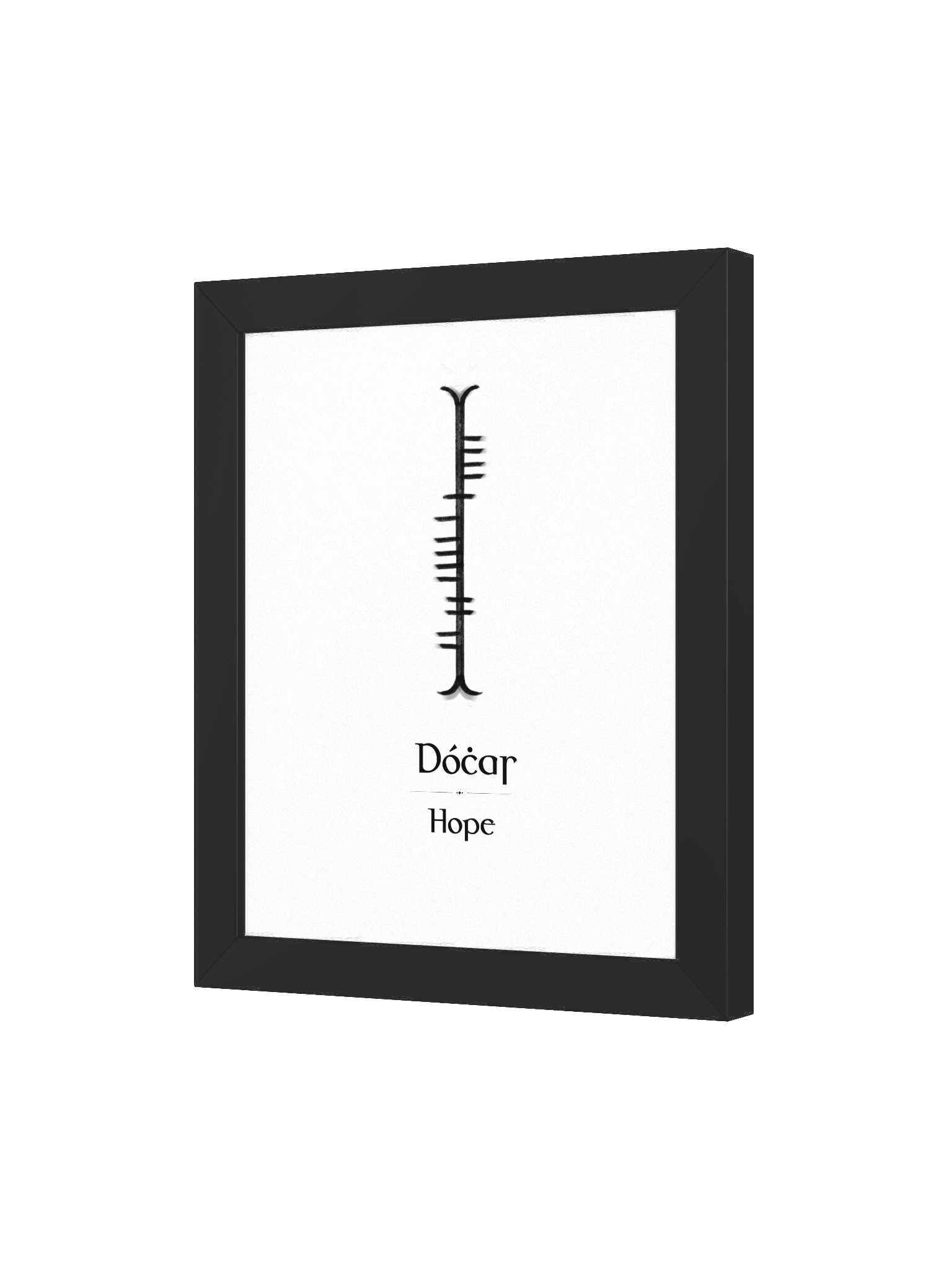 Dóchas – Celtic Hope Ogham Framed Art Print product image (3)