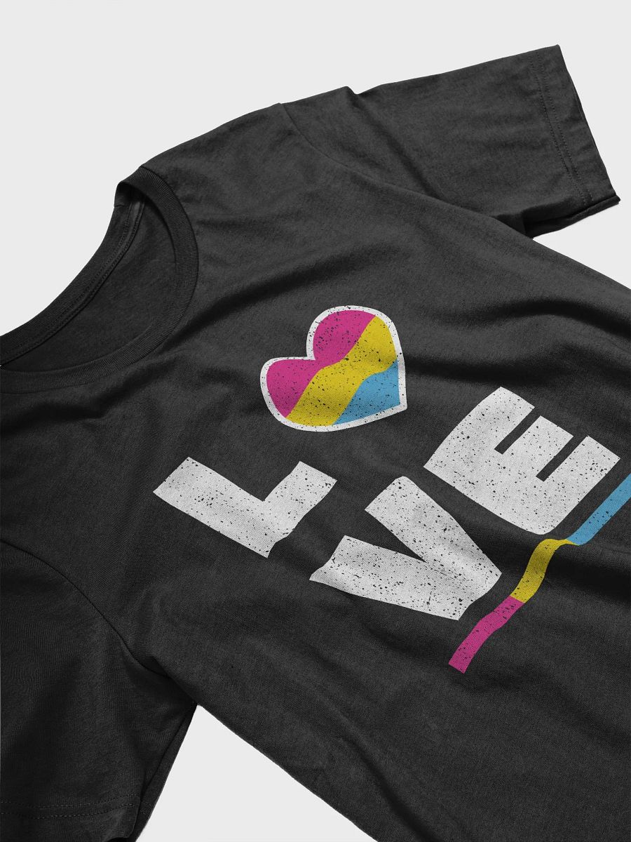 LGBTQ Pansexual Pride Flag Distressed Grunge Love T-Shirt product image (3)