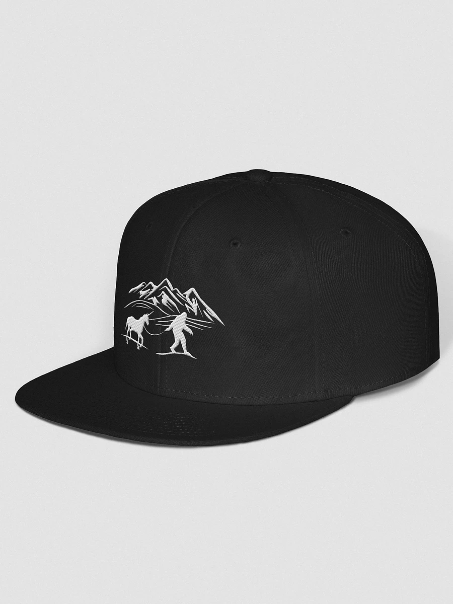 Unicorn and Rancher Black Classic Unisex Hat with White Embroidery product image (2)