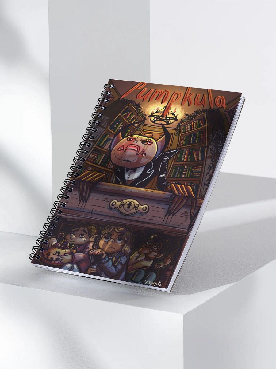 Pumpkula's Study Notebook - Spooky Vampire Pumpkin Monster Illustration product image (3)