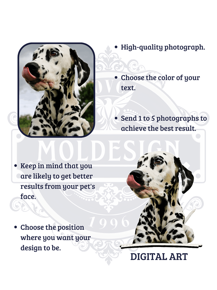 YOUR DALMATIAN! / T-SHIRT WITH PERSONALIZED NAME / DIGITAL ART III product image (5)