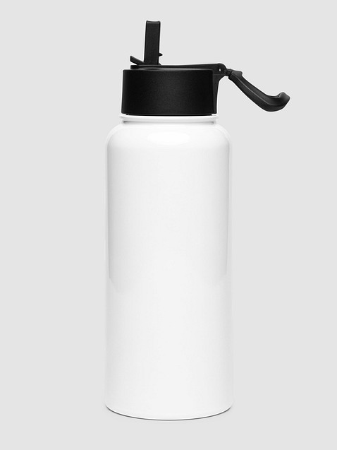 Photo showing Stainless Steel Water Bottle with a Straw Lid