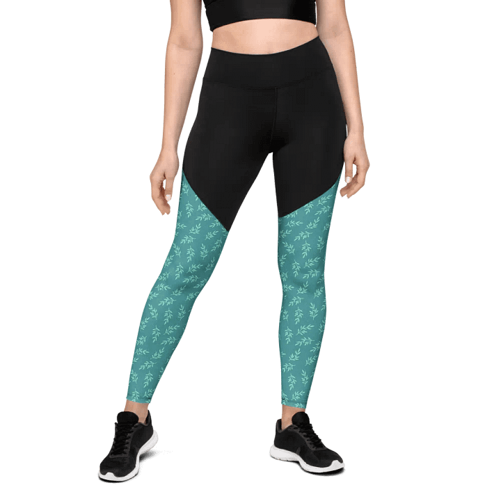 Turq All-Over Print Sports Leggings product image (2)