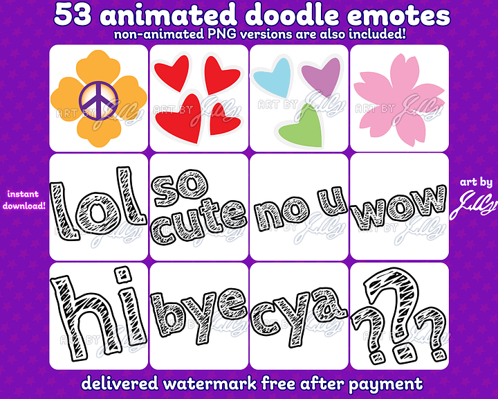 Animated Doodle Emotes product image (2)
