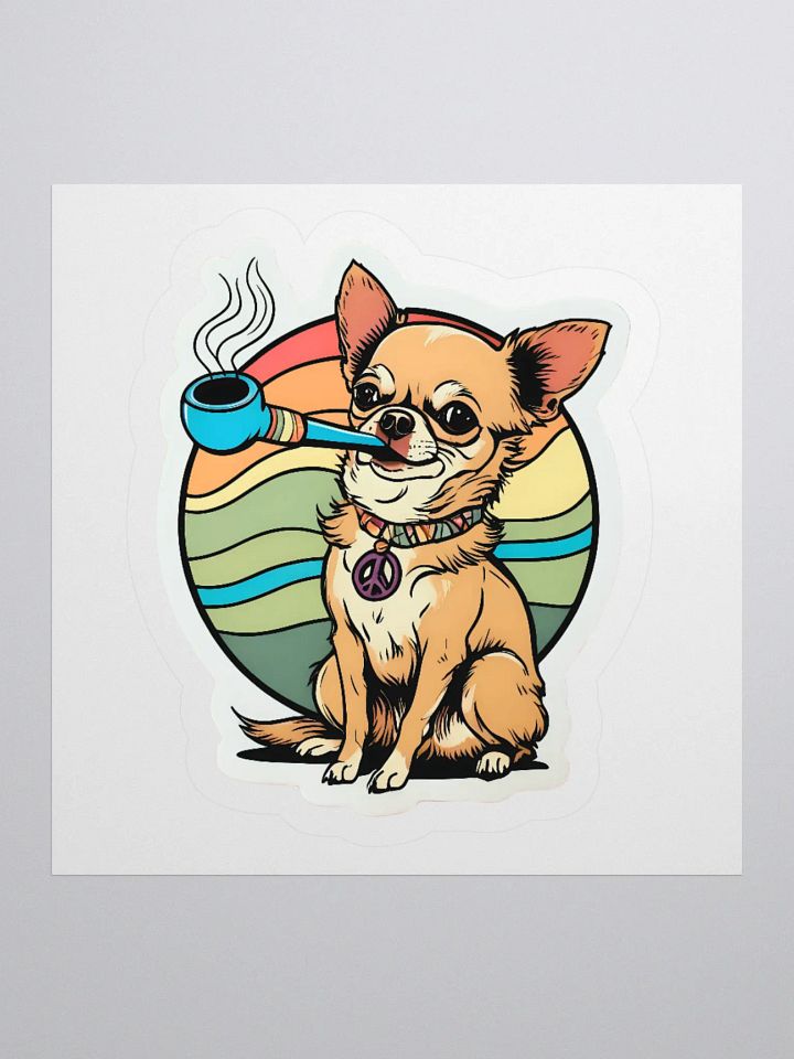 High Chihuahua Kiss Cut Sticker product image (2)