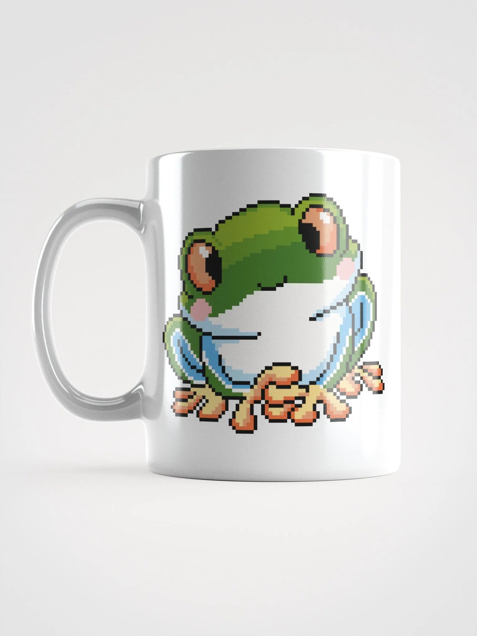 Dark Green Rip the Frog White Glossy Mug product image (1)