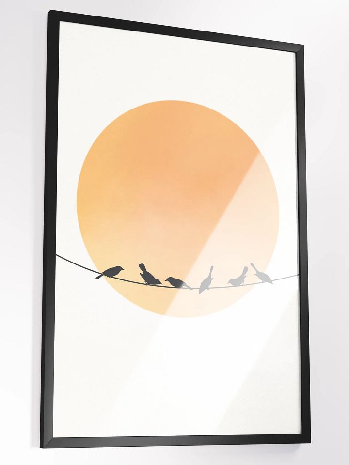 Sunset Silhouette Birds Framed Poster product image (2)