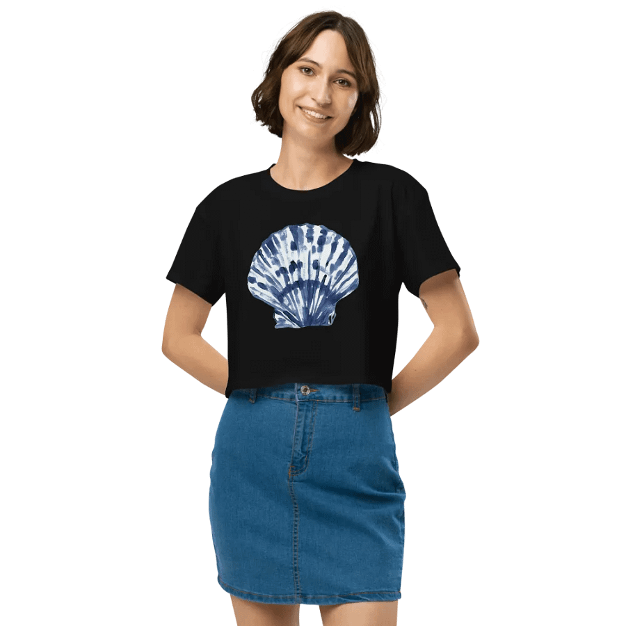 Seaside Serenity Watercolor Crop Top product image (3)