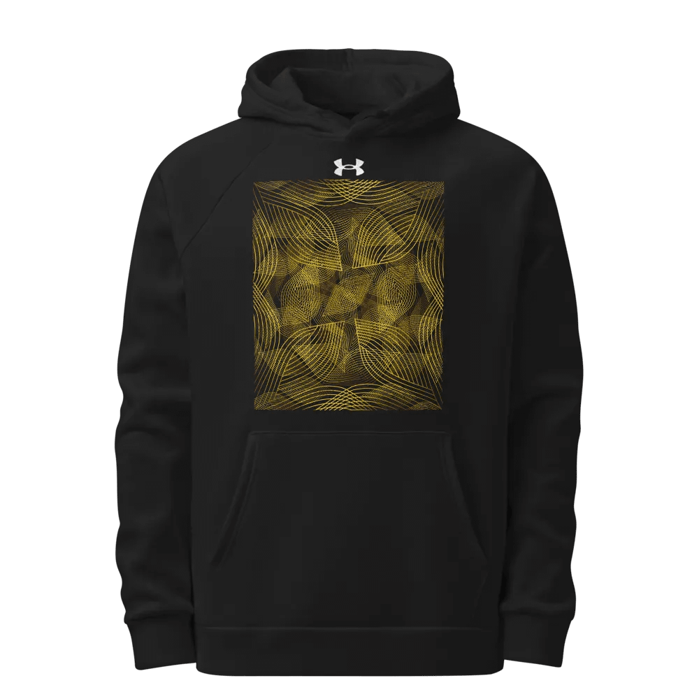 Hoodie with golden lines and leaf design product image (1)