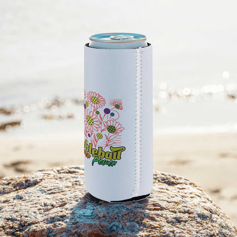 Pickleball Flower Power Can Cooler product image (8)