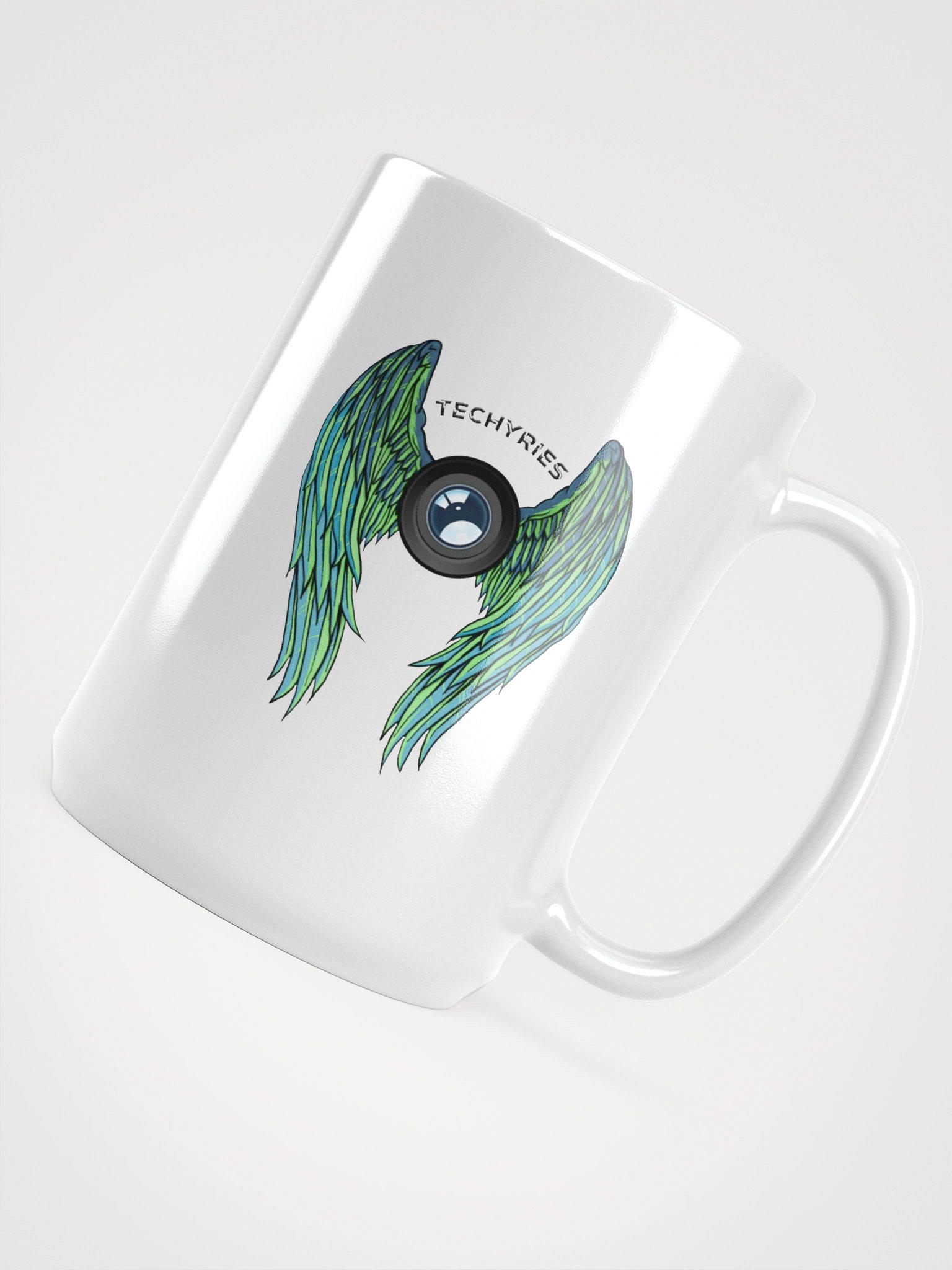 Techyries Logo White Glossy Mug product image (4)