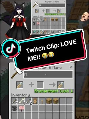 Twitch Clip: LOVE ME!! 😭😭 #vtuber #twitchaffiliate #minecraftclips #vtuberclips #fyp 