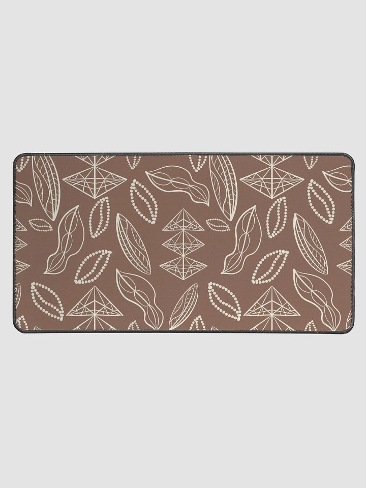 El Yunque Brew Bliss Abstract Coffee Bean Earthy Desk Pad product image (1)