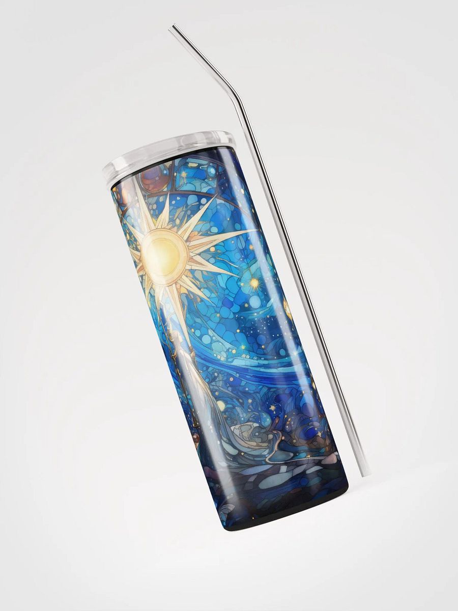 Celestial Splendor: Sun and Stars Stainless Steel Tumbler for Eco-friendly Sipping product image (3)