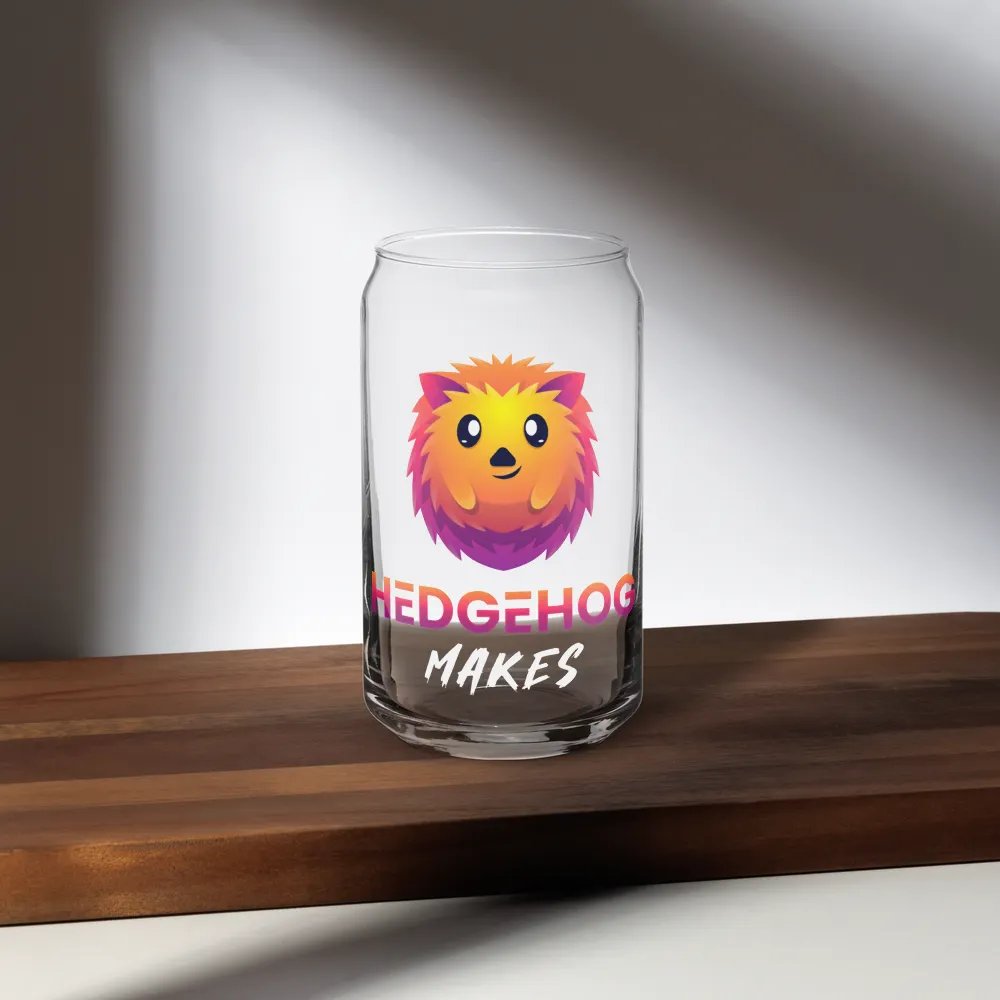 Hedgehog Makes Glass Can Cup product image (5)