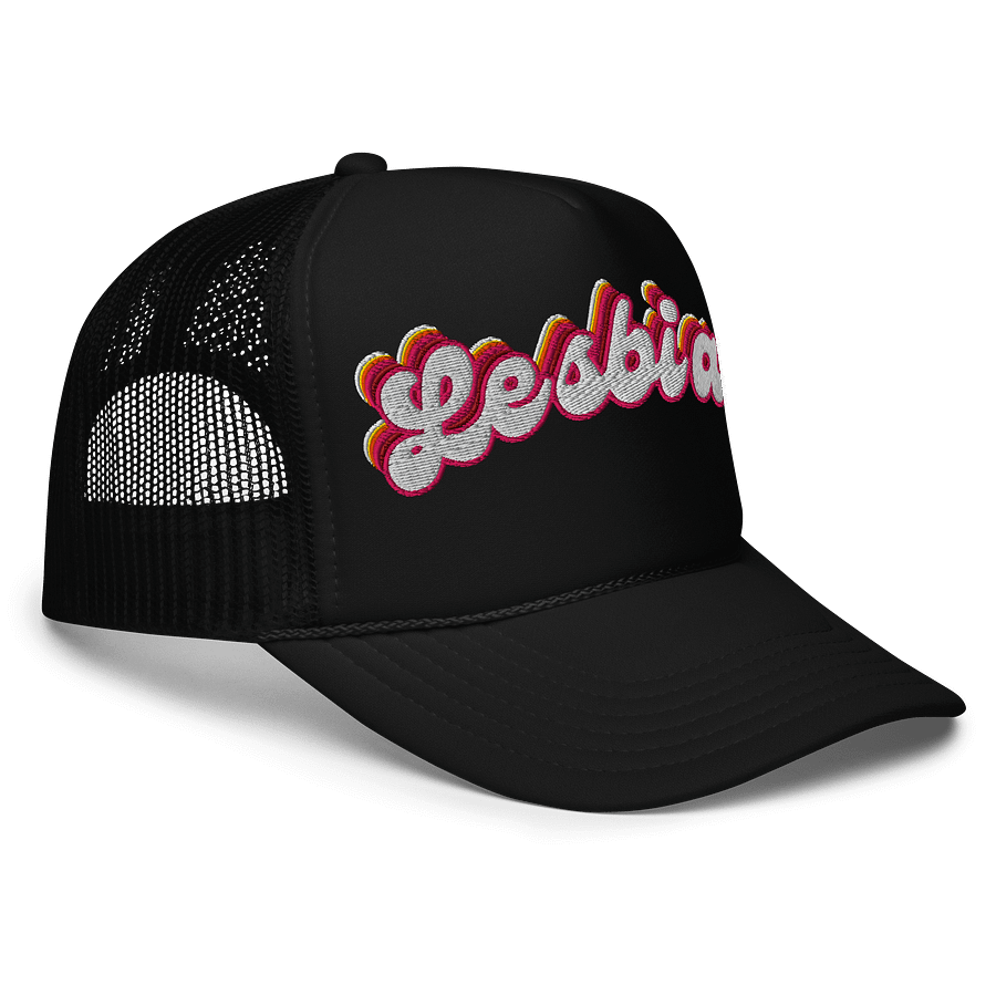 LGBTQIAP2S+ 2025, Curved Lesbian, Embroidered Trucker Hat product image (4)
