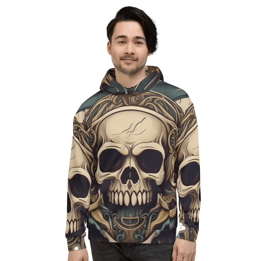 Gothic Melting Skulls Unisex Hoodie product image (1)