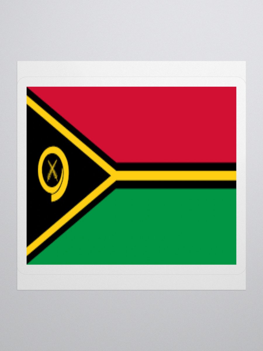 Vanuatu Flag Sticker | Boar’s Tusk Design | Durable Vinyl | 3 Sizes product image (1)