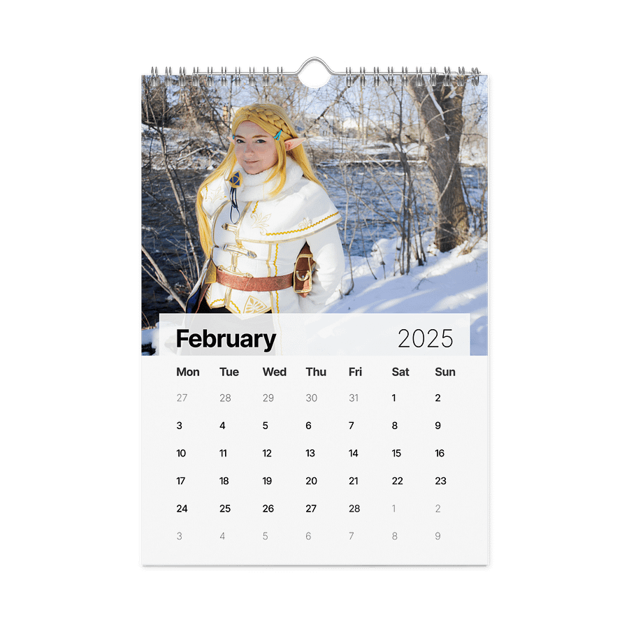 Princess Zelda (Winter Outfit) Cosplay 2025 Wall Calendar product image (5)