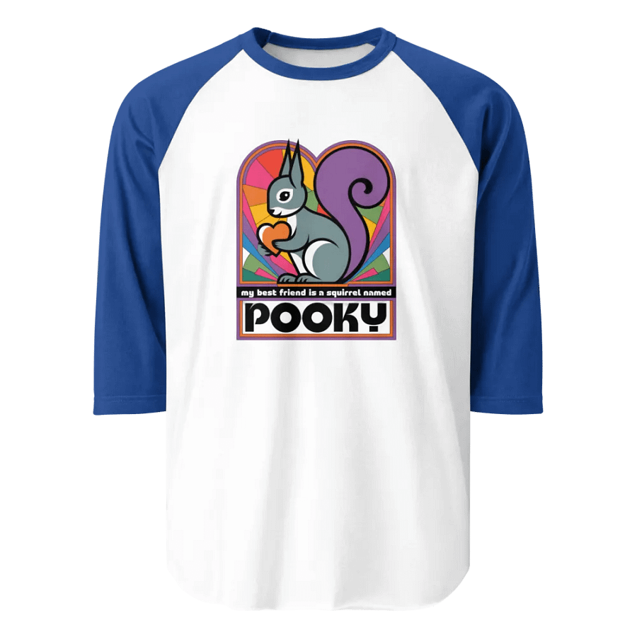 Pooky's Heartfelt Squirrel Raglan Tee product image (1)